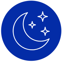 Moon and stars icon